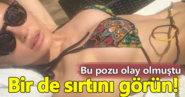 Emina Sandal'dan Domikte sırt kası şovu