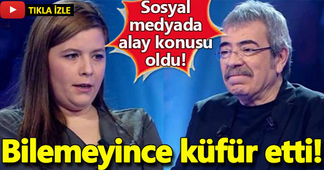 En sevdiğim şarkı dedi cevabı bilemedi, küfür etti!