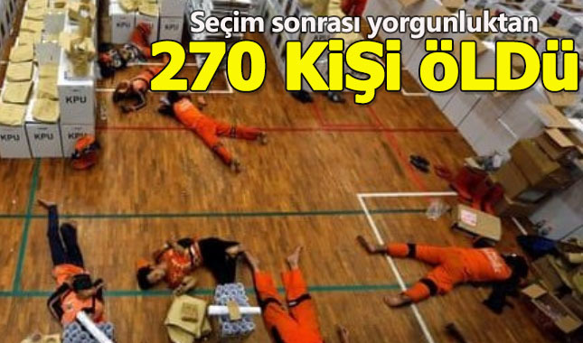 Endonezya'da 270 seçim görevlisi aşırı yorgunluktan öldü