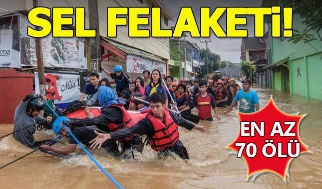 Endonezya'da sel felaketi: 70 ölü