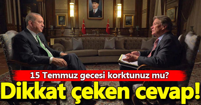 Erdoğan Amerikan CBS kanalına konuştu