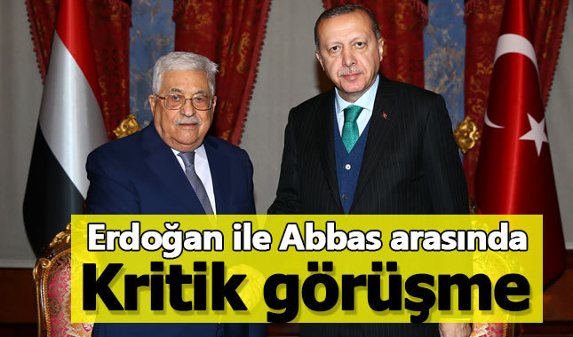 Erdoğan, Filistin Devlet Başkanı Abbas ile görüştü
