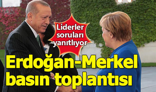Erdoğan-Merkel basın toplantısında konuşuyor