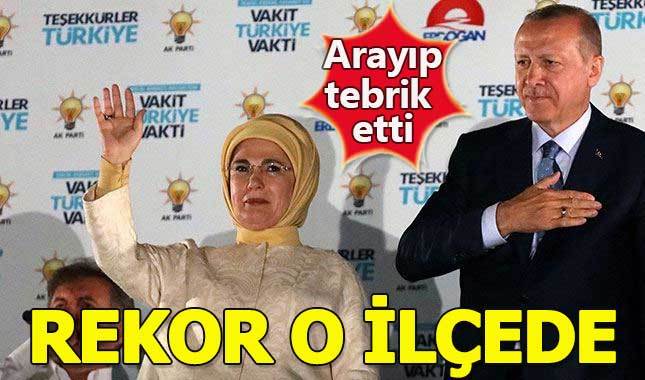Erdoğan rekor oy aldığı ilçeyi arayıp tebrik etti