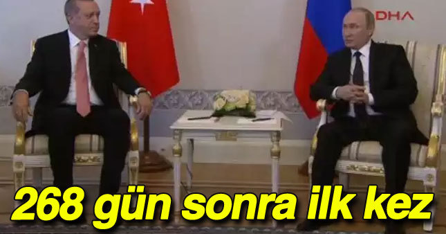 Erdoğan ve Putin bir araya geldi