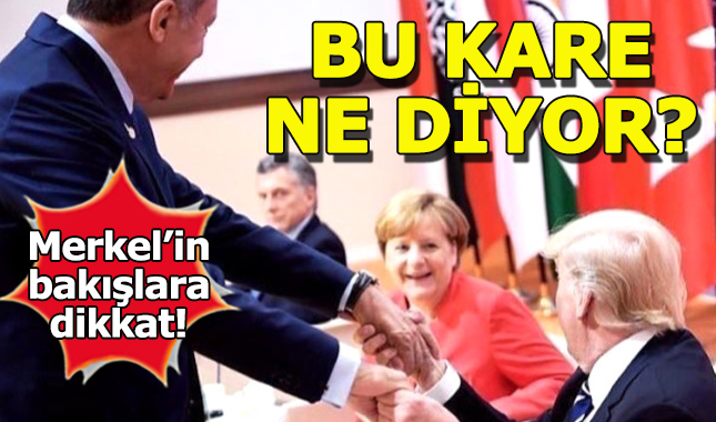 Erdoğan ve Trump'ın samimi anlarına Merkel bakış açısı