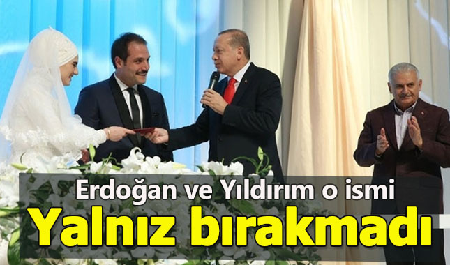 Erdoğan ve Yıldırım nikah şahitliği yaptı
