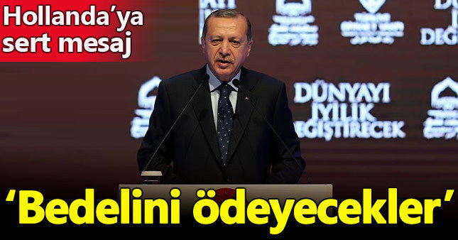 Erdoğan'dan Hollanda açıklaması geldi