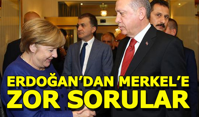 Erdoğan'dan Merkel'i terleten sorular