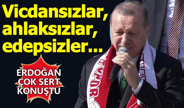 Erdoğan'dan çok kızdı: Vicdansızlar, ahlaksızlar, edepsizler...