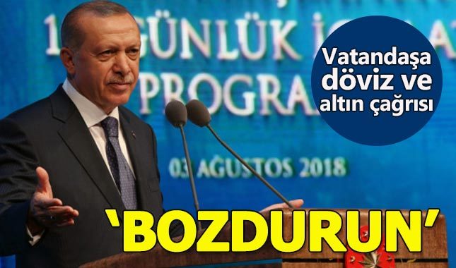 Erdoğan'dan vatandaşa çağrı: Döviz ve altınlarınızı bozdurun