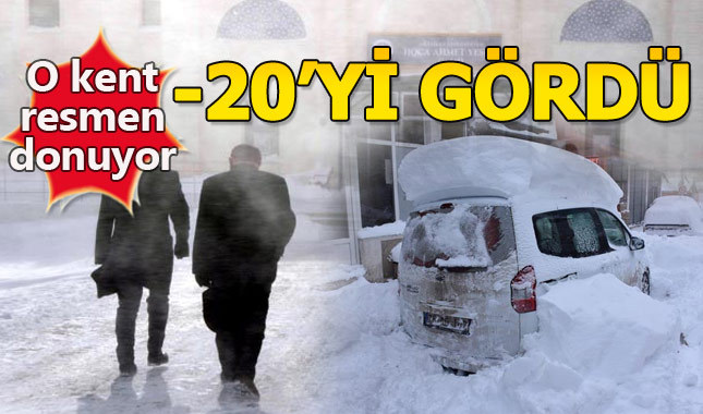 Erzurum eksi 20 dereceye varan dondurucu soğuk ile resmen donuyor