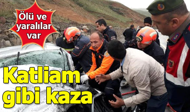 Erzurum'da trafik kazası çok sayıda ölü var