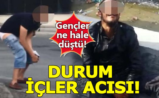 Esenyurt'ta uyuşturucu kullanan gençlerin içler acısı halleri