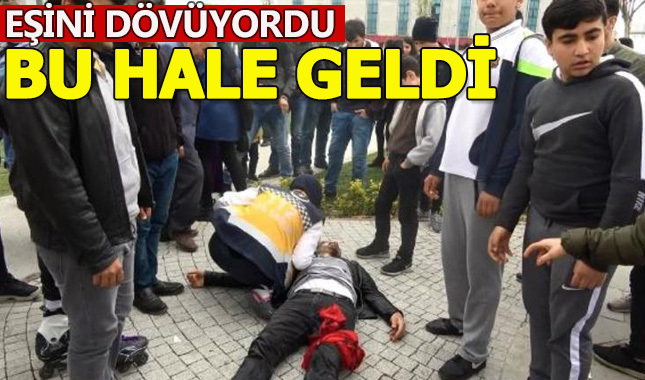 Eşini döven adamı bıçakladılar