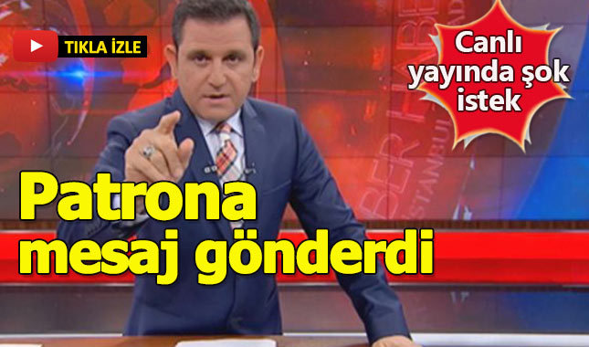 Fatih Portakal, canlı yayında patrona seslendi