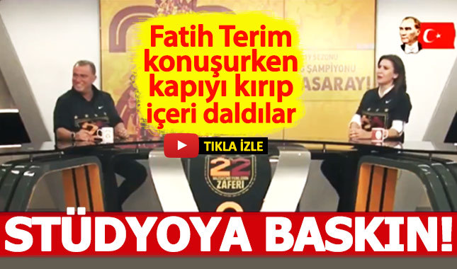 Fatih Terim Canlı yayındayken stüdyo basıldı