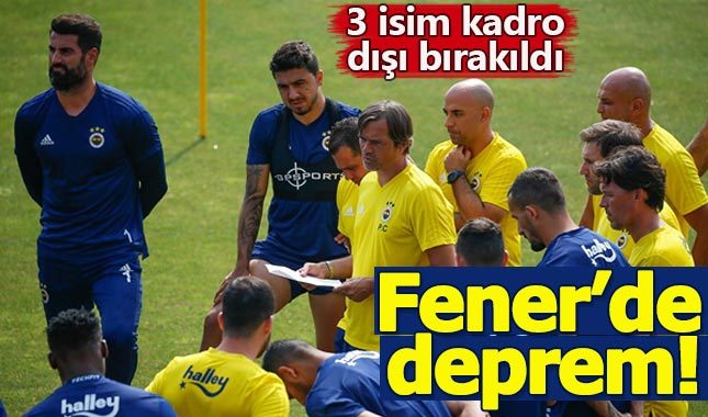 Fenerbahçe'de 3 futbolcu kadro dışı bırakıldı
