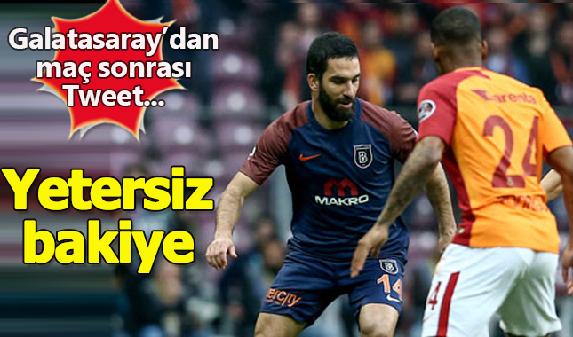 Galatasaray - Medipol Başakşehir maçı sonrası, Galatasaray'dan Tweet: Yetersiz bakiye