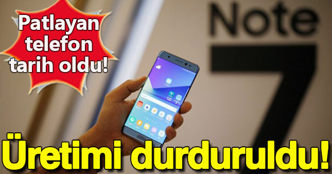 Galaxy Note 7’lerin üretimi durduruldu!