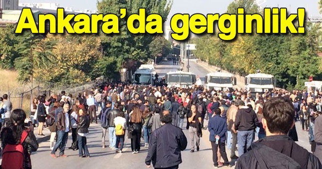 Gar katliamı anmasına polis müdahalesi