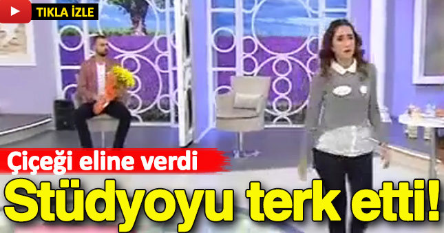 Gelin adayı stüdyoyu terk etti