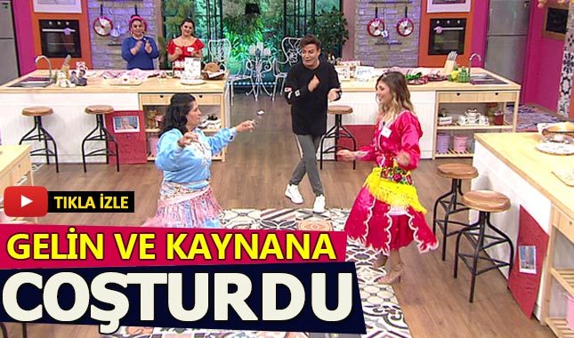 Gelinim Mutfakta kaşık havası şovu!