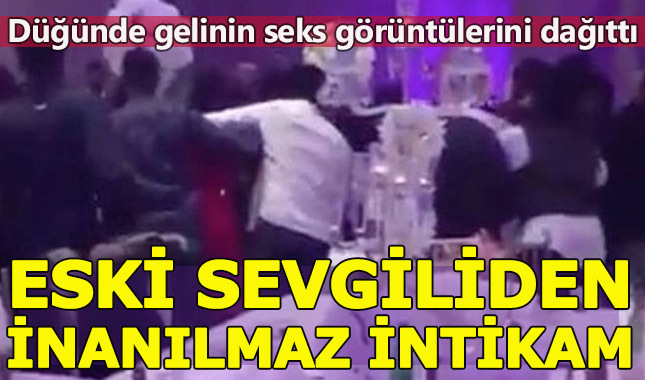 Gelinin eski sevgilisi seks fotoğraflarını davetlilere dağıttı!