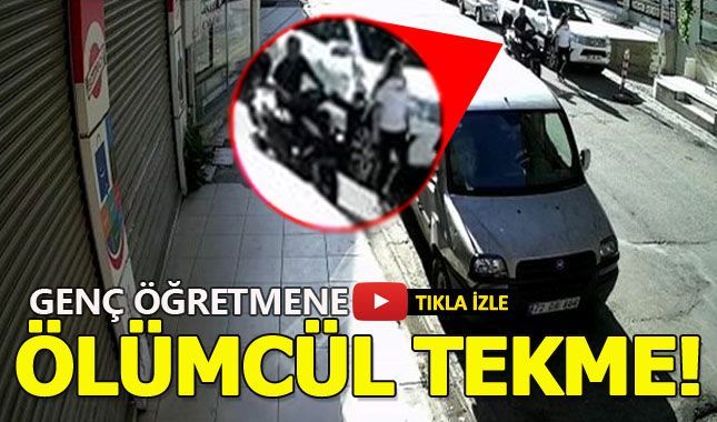 Genç öğretmene insafsız tekme!