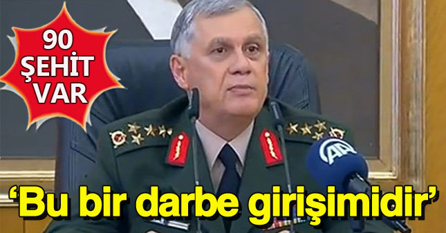 Genelkurmay darbe girişimiyle ilgili açıklama