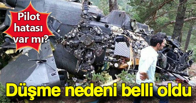 Giresun'daki askeri helikopterin düşme sebebi ortaya çıktı
