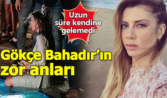 Gökçe Bahadır'ın havuz sahnesi korkuttu