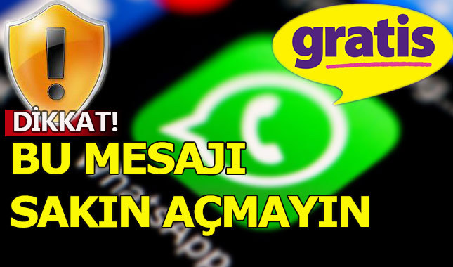 Gratis'ten gelen bu mesajı sakın açmayın