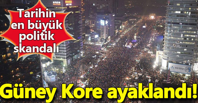 Güney Kore'de halk sokağa indi