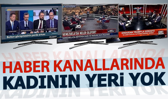 Haber kanallarında kadına yer yok