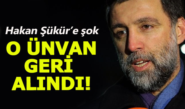 Hakan Şükür'ün o ünvanı geri alındı