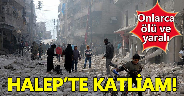 Halep'te katliam gibi hava saldırısı