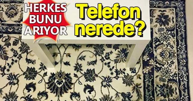 Halı üstündeki telefon nerede?