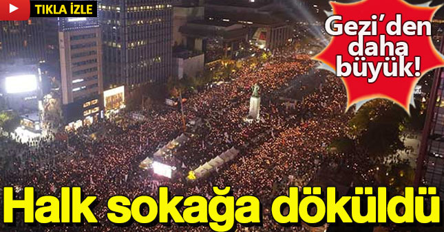 Güney Kore'de halk sokağa döküldü!