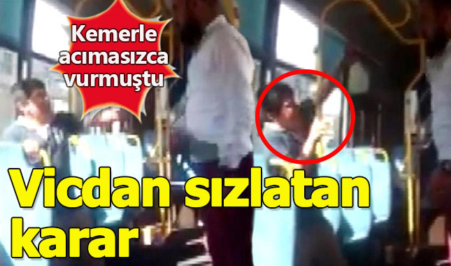Halk otobüsünde çocuğu döven şahıs serbest bırakıldı