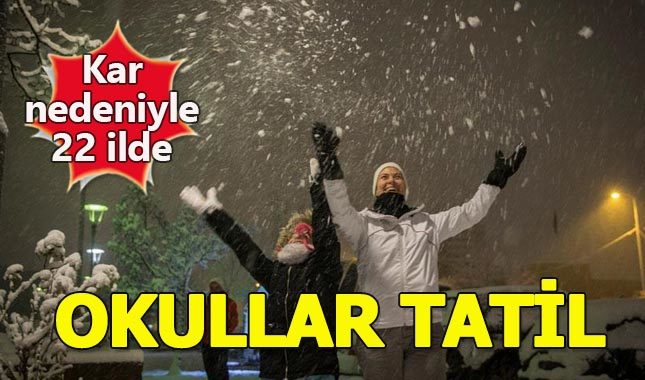 Hangi illerde okullar tatil 26 Aralık Çarşamba - Kar nedeniyle okulların tatil edildiği şehir ve ilçeler