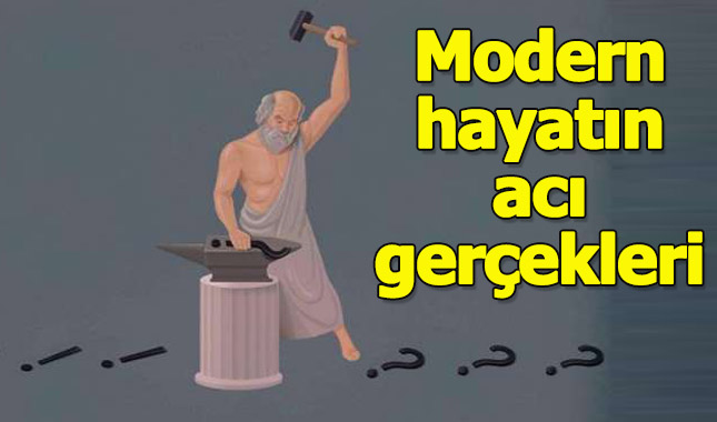 Hayatın acı gerçekleriyle ilüstrasyonlar
