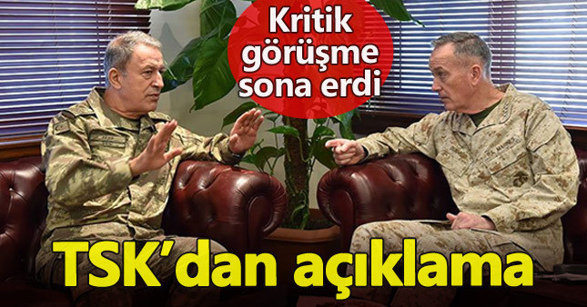 Hulusi Akar ile Joseph Dunford İncirlik'te görüştü