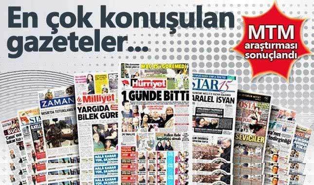 Hürriyet gazetesi en tepede