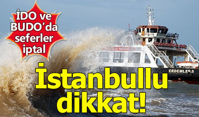 İDO ve BUDO'nun dış hat seferleri iptal edildi - Son dakika haber
