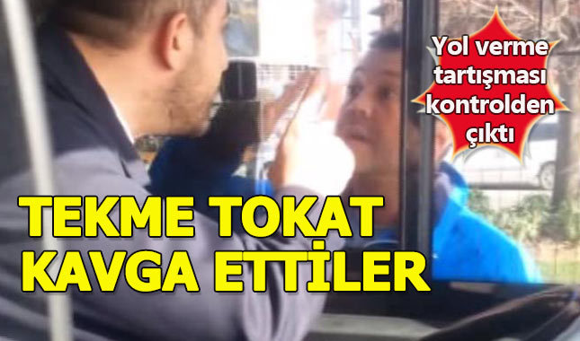 İETT şoförüyle tekme tokat kavga etti
