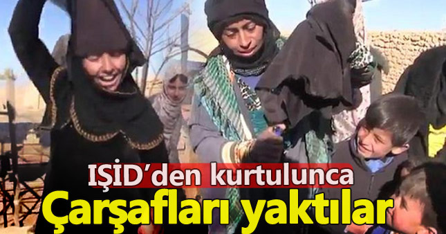 IŞİD'den kurtulunca çarşaflarını yaktılar