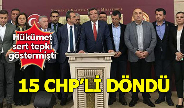 İYİ Parti'ye geçen 15 milletvekili CHP'ye döndü