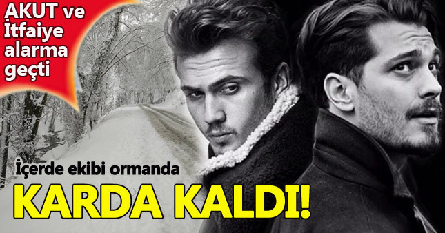 Karda mahsur kalan İçerde dizisi ekibi kurtarıldı