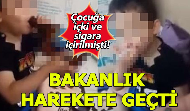 İçki ve sigara içirilen çocukla ilgili Bakanlık harekete geçti